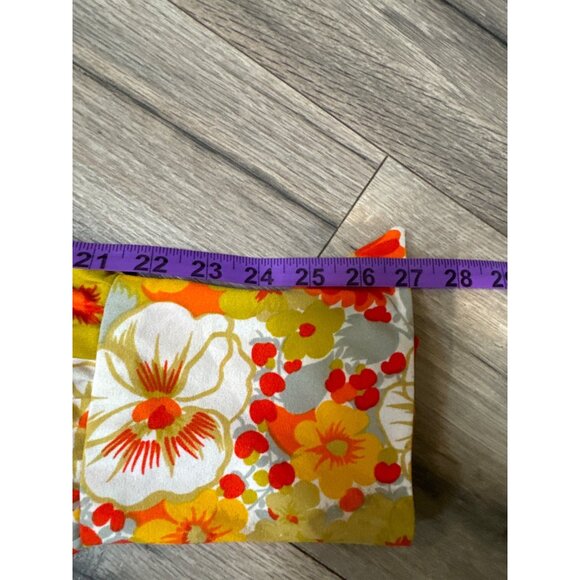 Vintage 70s Floral Button-Up Shirt Long Sleeve Bright Retro Disco Style Ski Shir - Picture 12 of 12